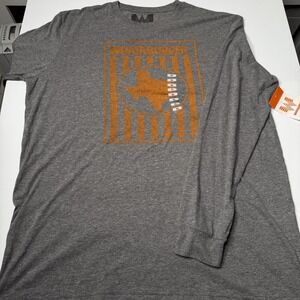 Whataburger Texas Shirt Mens XL Gray Orange Long sleeve New